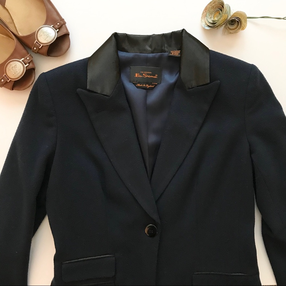 Soft, Slim-Fit Navy Blazer (Ben Sherman)